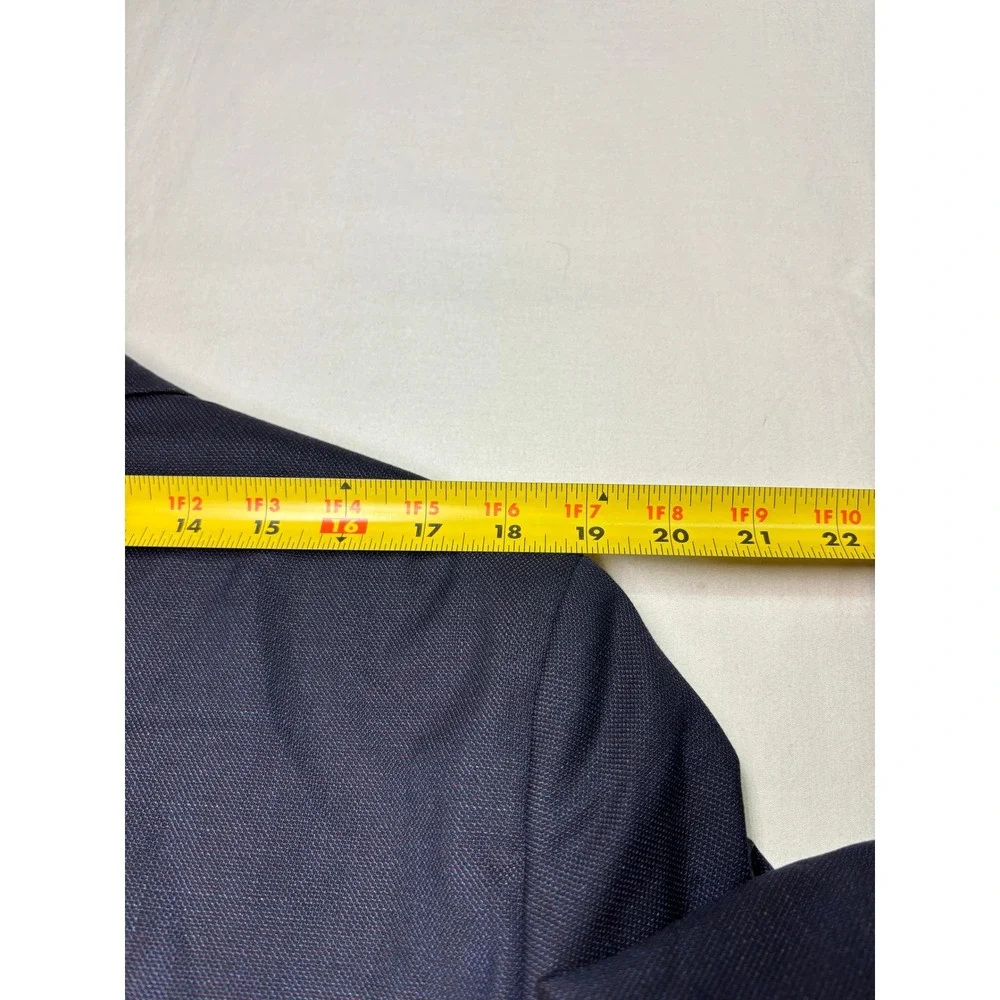 Hugo Boss Navy Blue Drago Italian Virgin Wool Blazer Sport Coat 42R Mens